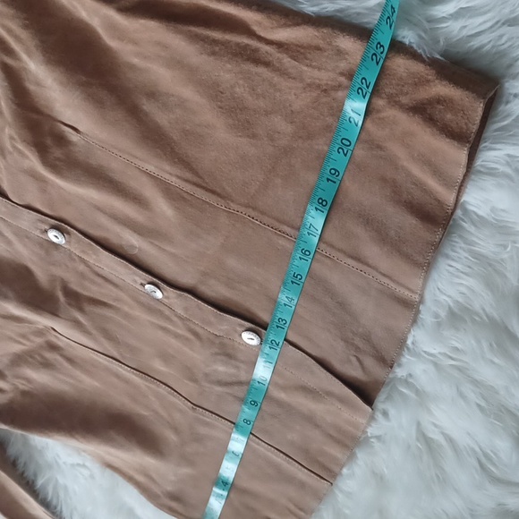 Chicos Genuine Leather Button Down - Picture 8 of 9